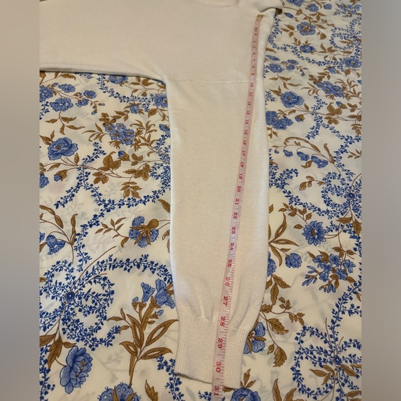 Wilfred Clara Sweater Large Light Birch Ivory Polo Merino Wool Cotton Aritzia - Picture 12 of 14